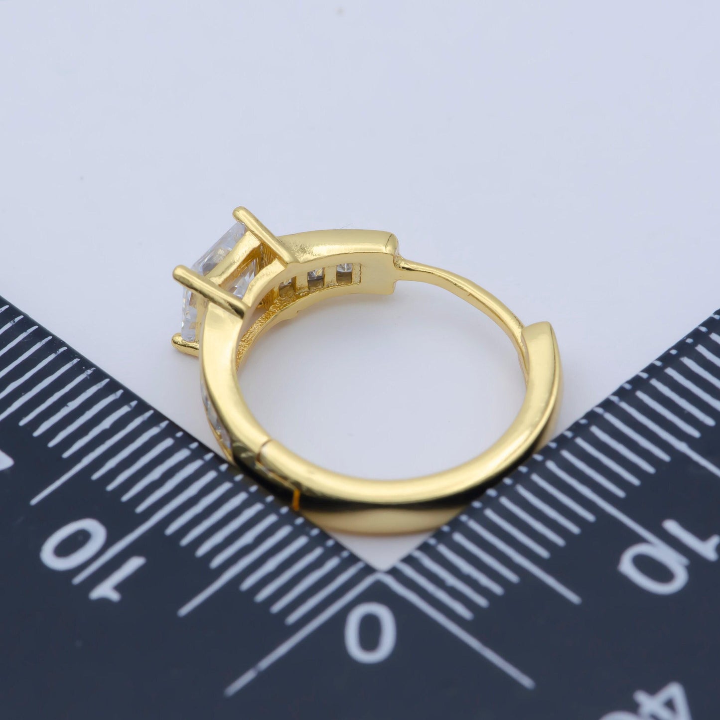 Dainty earring • cz dainty earring • huggie hoops earring • cubic zirconia earring • minimalist earring • gift for her