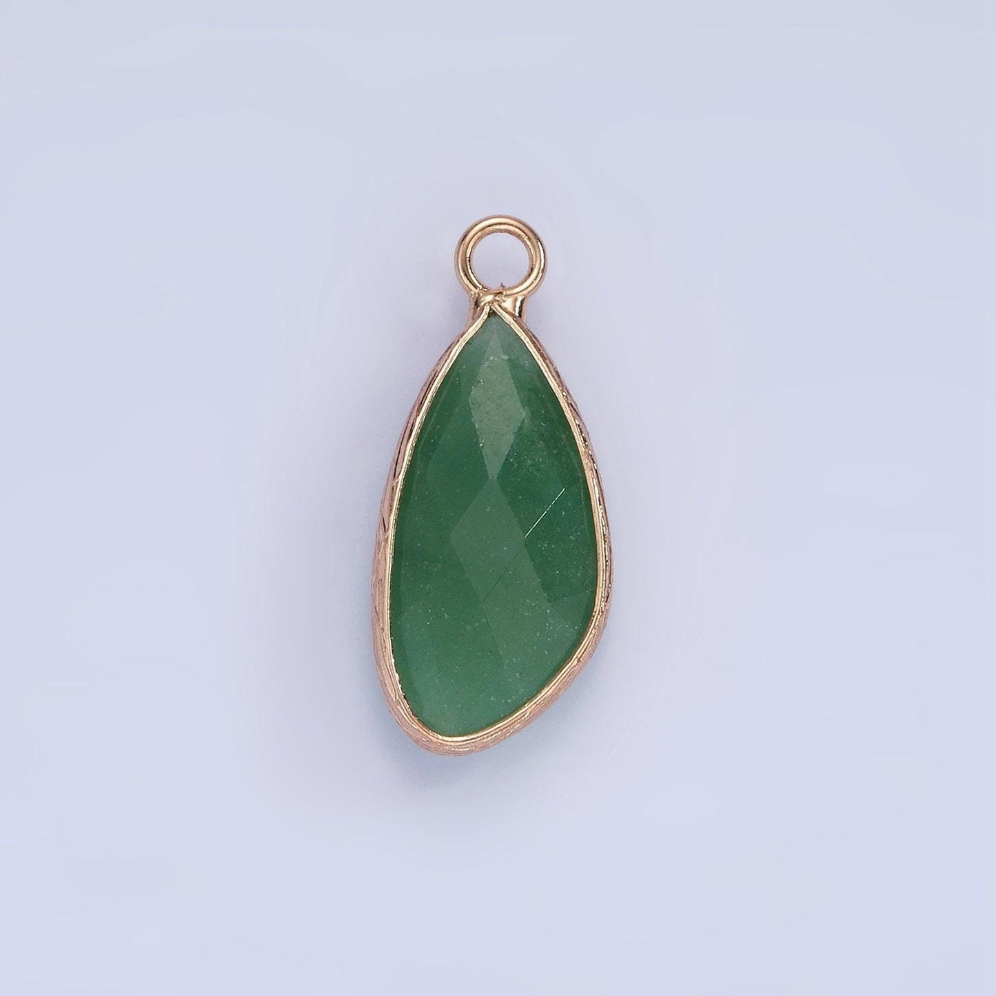 14k gold filled multifaceted amethyst, clear - rose -strawberry quartz, white stone, labradorite, amazonite, moonstone charm | n1660 - n1668