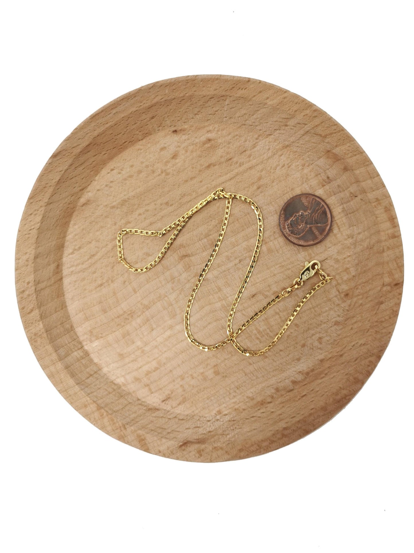 1pc 17.9'' ready to use 24k gold cuban curb necklace chain,layering curb chain dainty necklace, for pendant charm necklace, 969