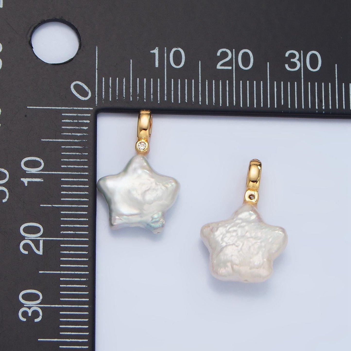 Mini star pearls charm gold white baroque freshwater pearls for necklace bracelet earring beach celestial jewelry making p1874