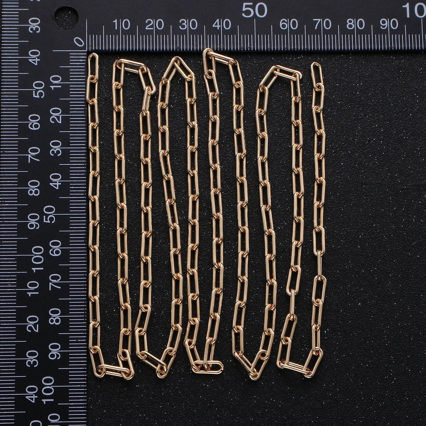 14k gold paperclip rolo cable chain by yard, slender paper clip chain, gold cable rolo chain, thicknest 0.9mm, roll-260