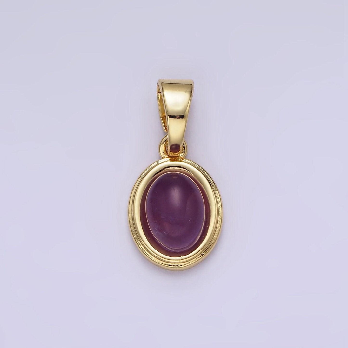 14k gold filled lapis lazuli, peridot, green kyanite, blue agate, sunstone, pink opal bezel oval charm pendant | n1847 - n1852