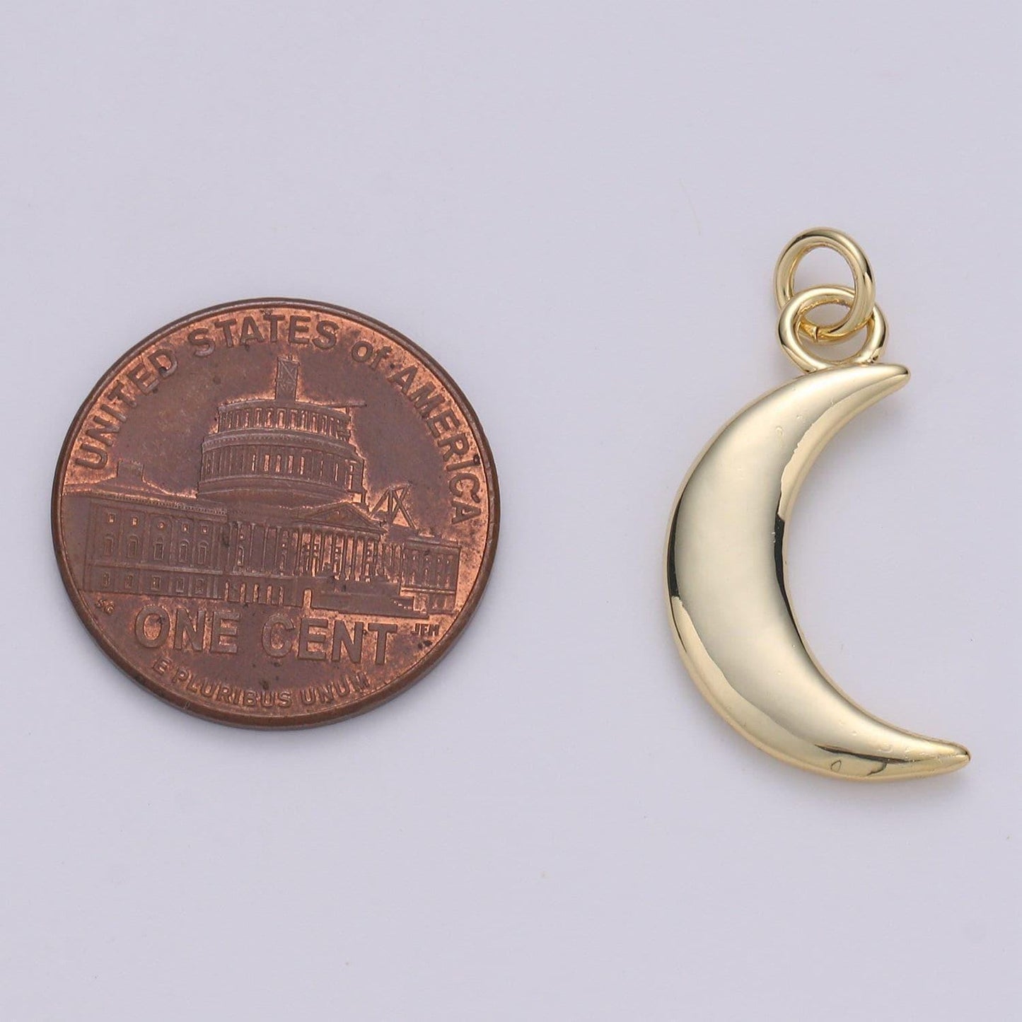 Crescent moon charm necklace, gold moon pendant necklace, celestial gold jewelry for earing, bracelet, minimalist jewelry,d-350