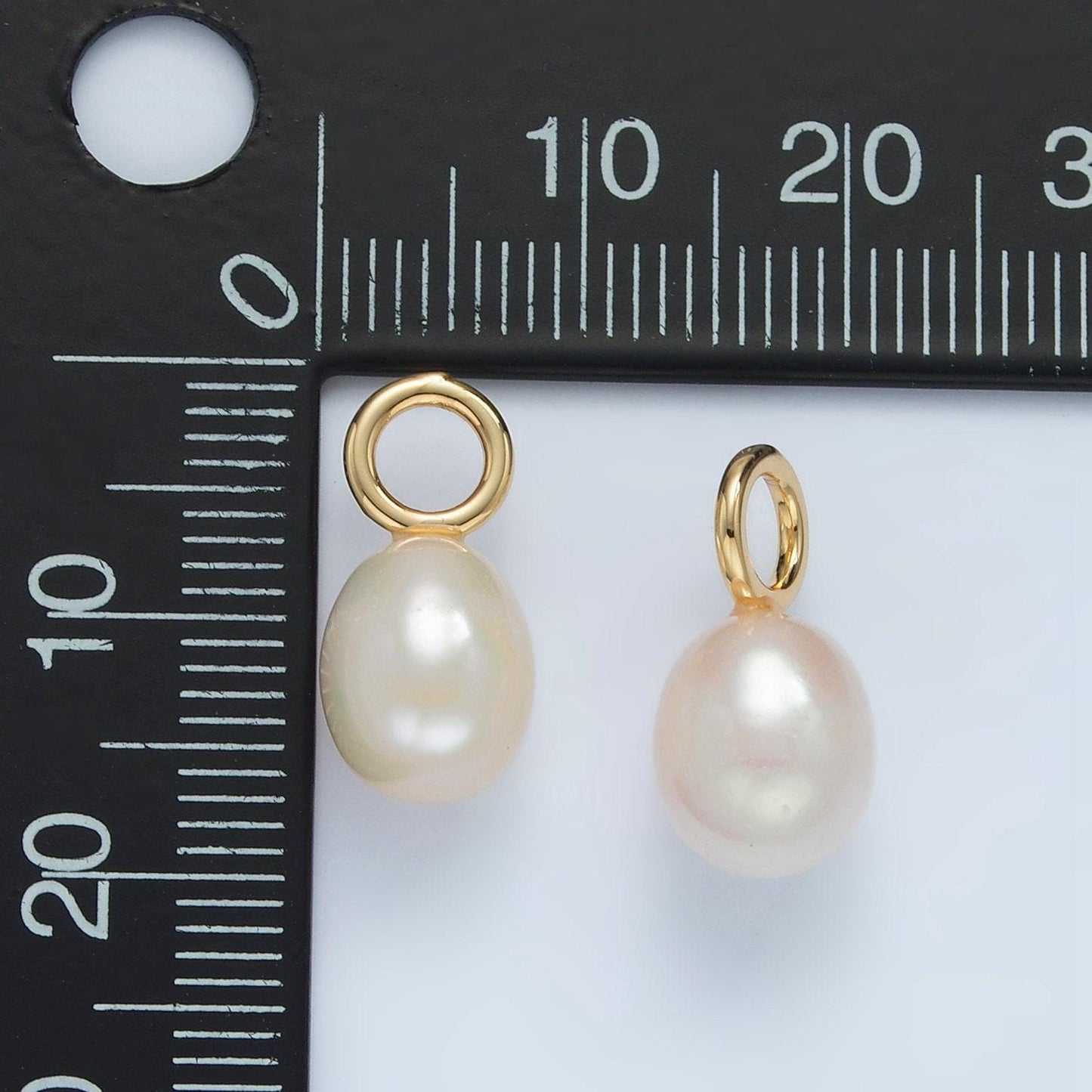 16k gold filled 16mm freshwater pearl drop pendant | p1868