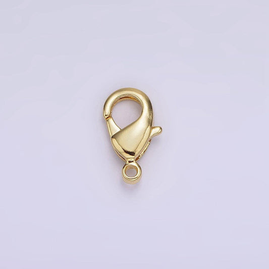 14k gold filled 15mm, 12mm, 10mm lobster claw clasps closure findings supply for jewelry making | z533 - z535