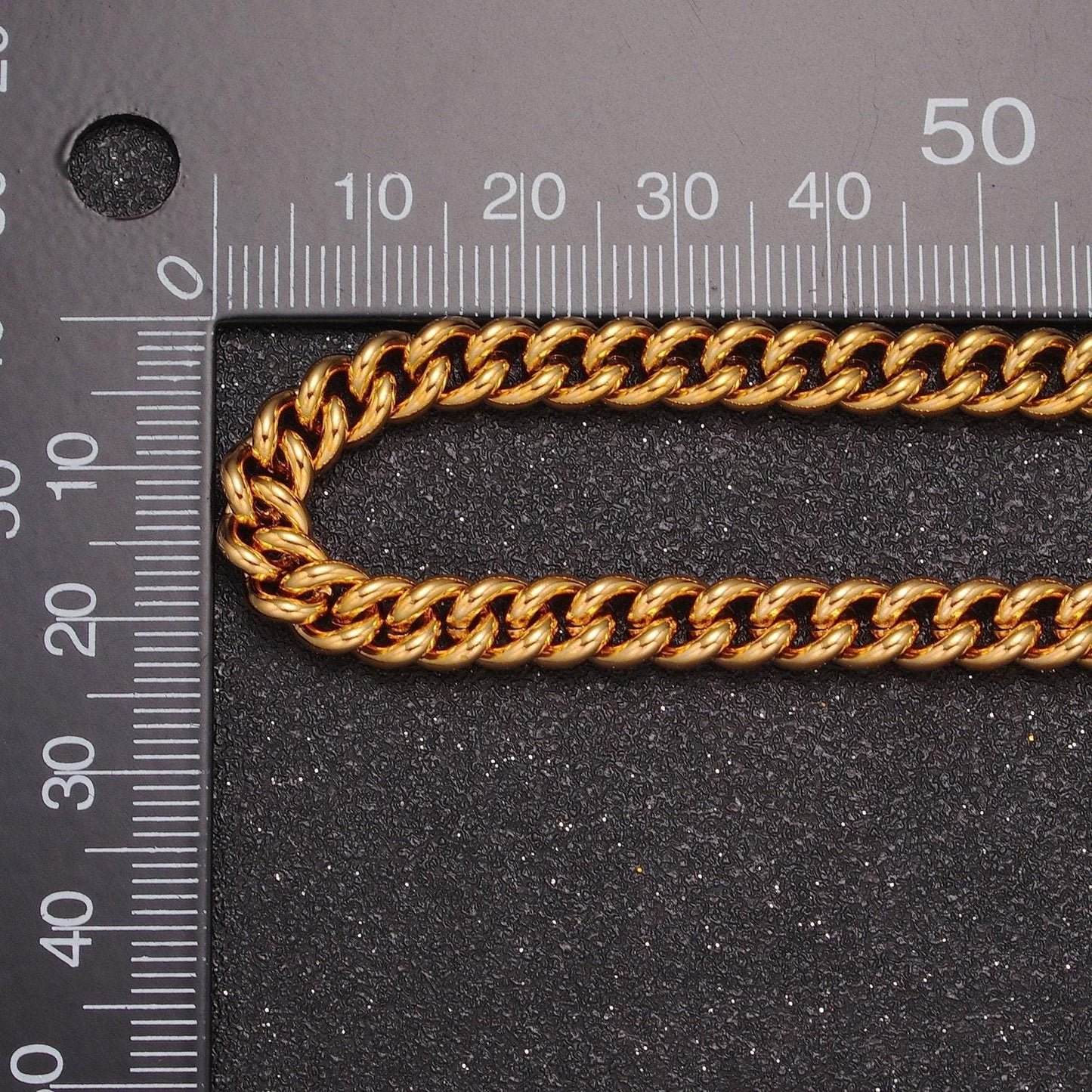 6mm curb chain for diy jewelry making, 19.5 inch gold filled unfinished chain for necklace bracelet anklet making wa-1394