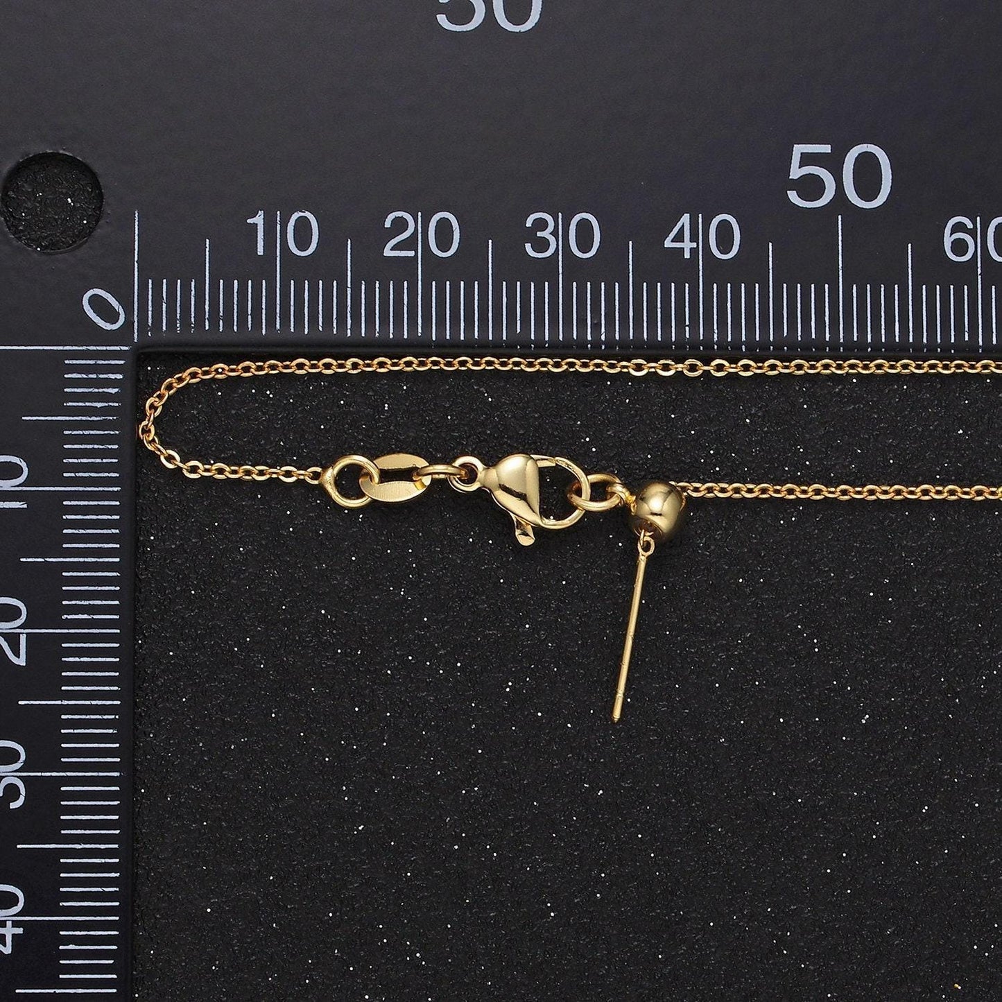 17.0" adjustable necklace ready to wear 24k gold filled flat cable chain necklace dainty chain for jewelry making with pendant charm wa-2433