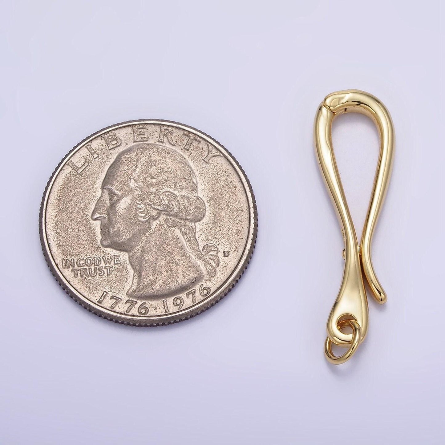 14k gold filled hinged push clasp charm bail for necklace bail enhancer snap bail clasp charm for charm bar supply component jewelry making