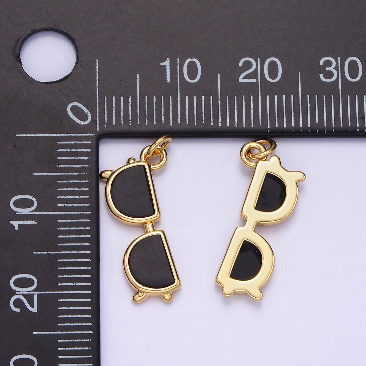 14k gold filled sun glasses 22mm charm for bracelets | ag-635