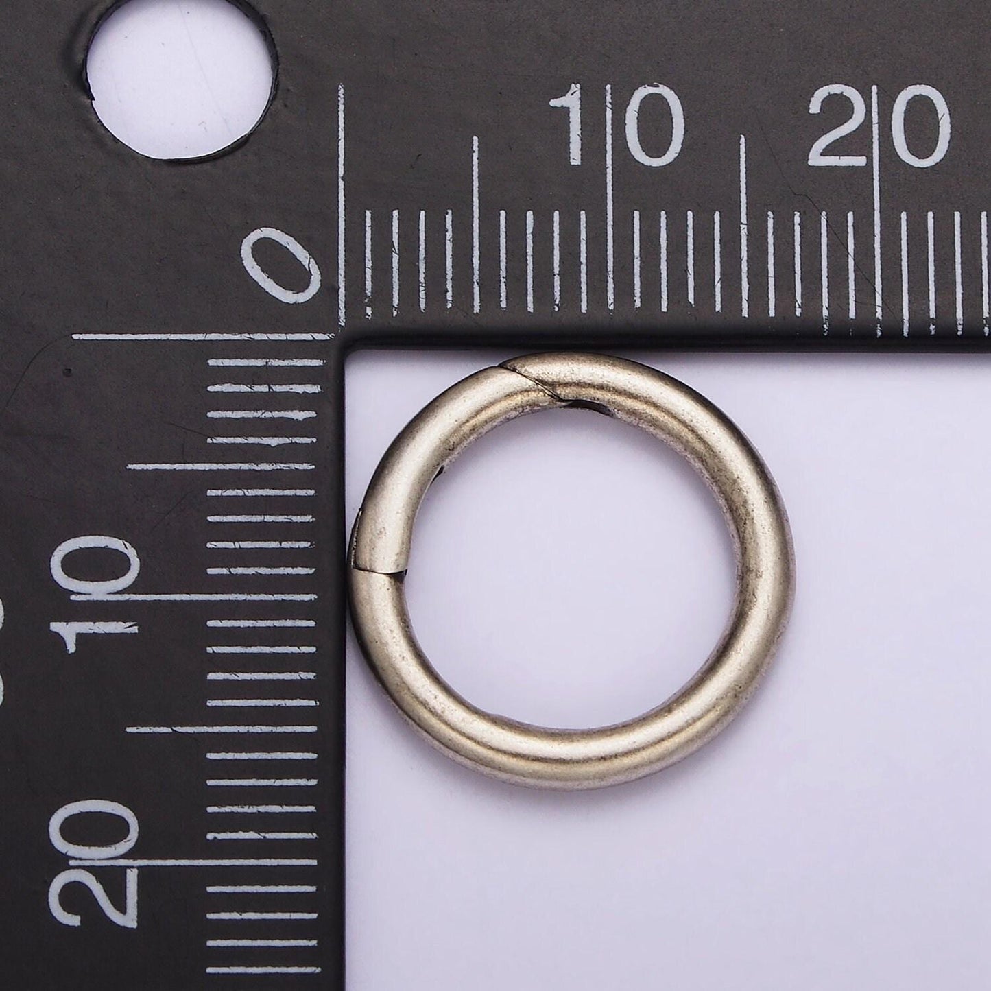 Sterling silver hinged round push gate ring clasp charm pendants interchangeable connectors sl-311