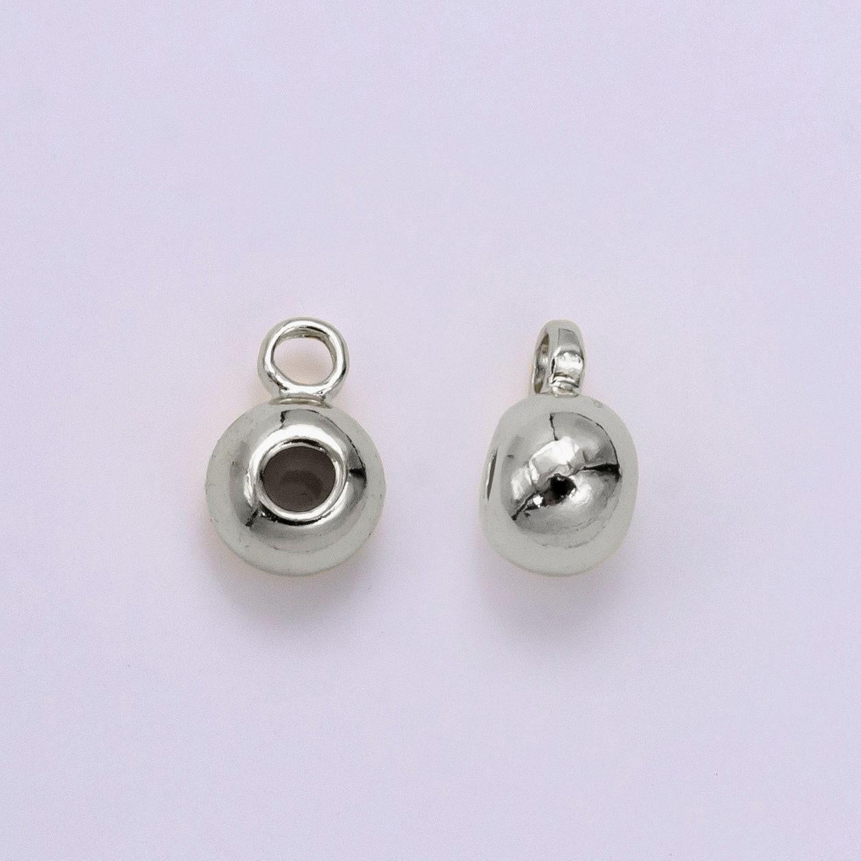Gold filled smart bead with 0.5mm silicon hole and close jump ring for bracelet necklace charm holder z685