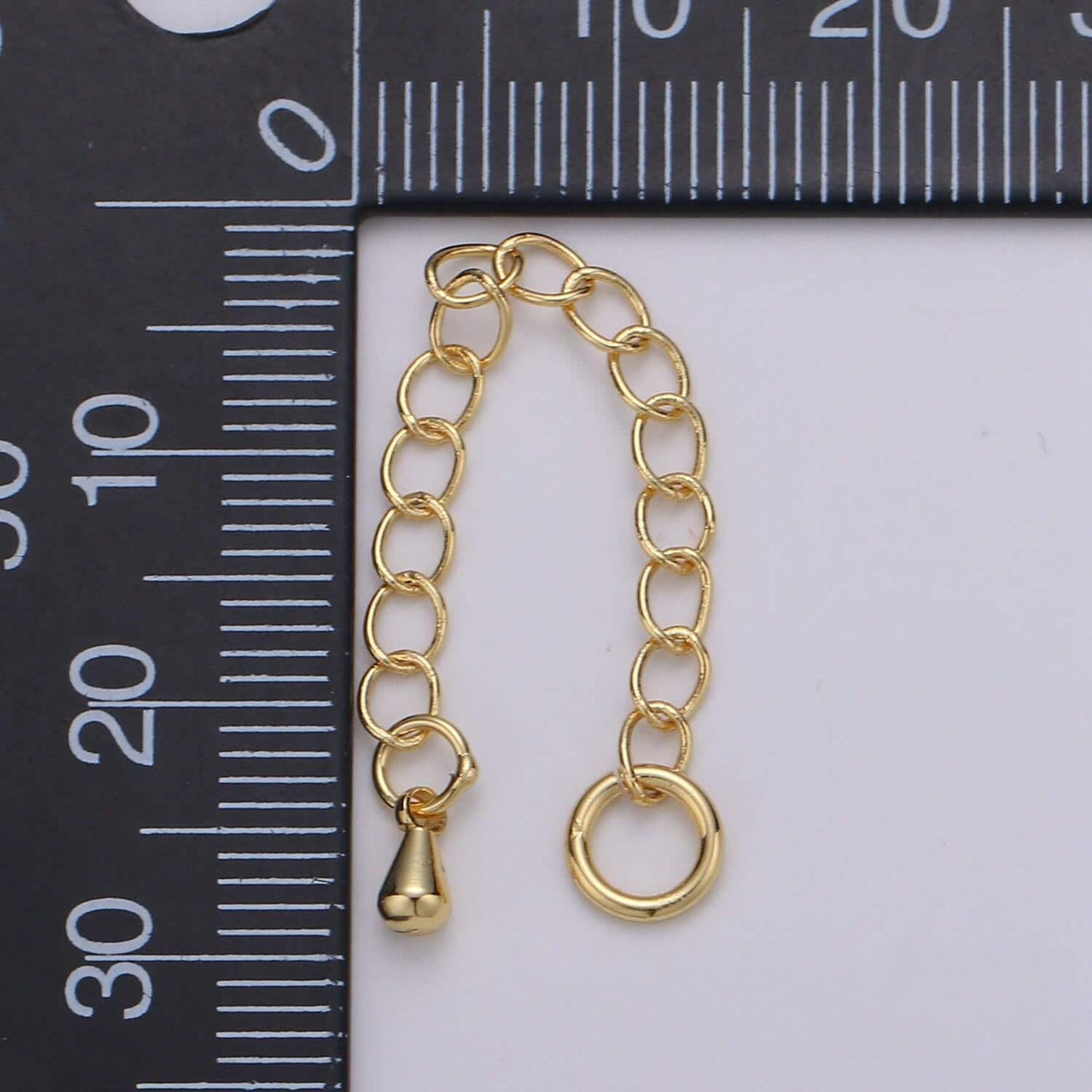 1pack (8) or (10) gold extender with pendulum charm,cuban link extender chain is 3.1mmx2.5 inches, open link unsoldered l-127, l-128