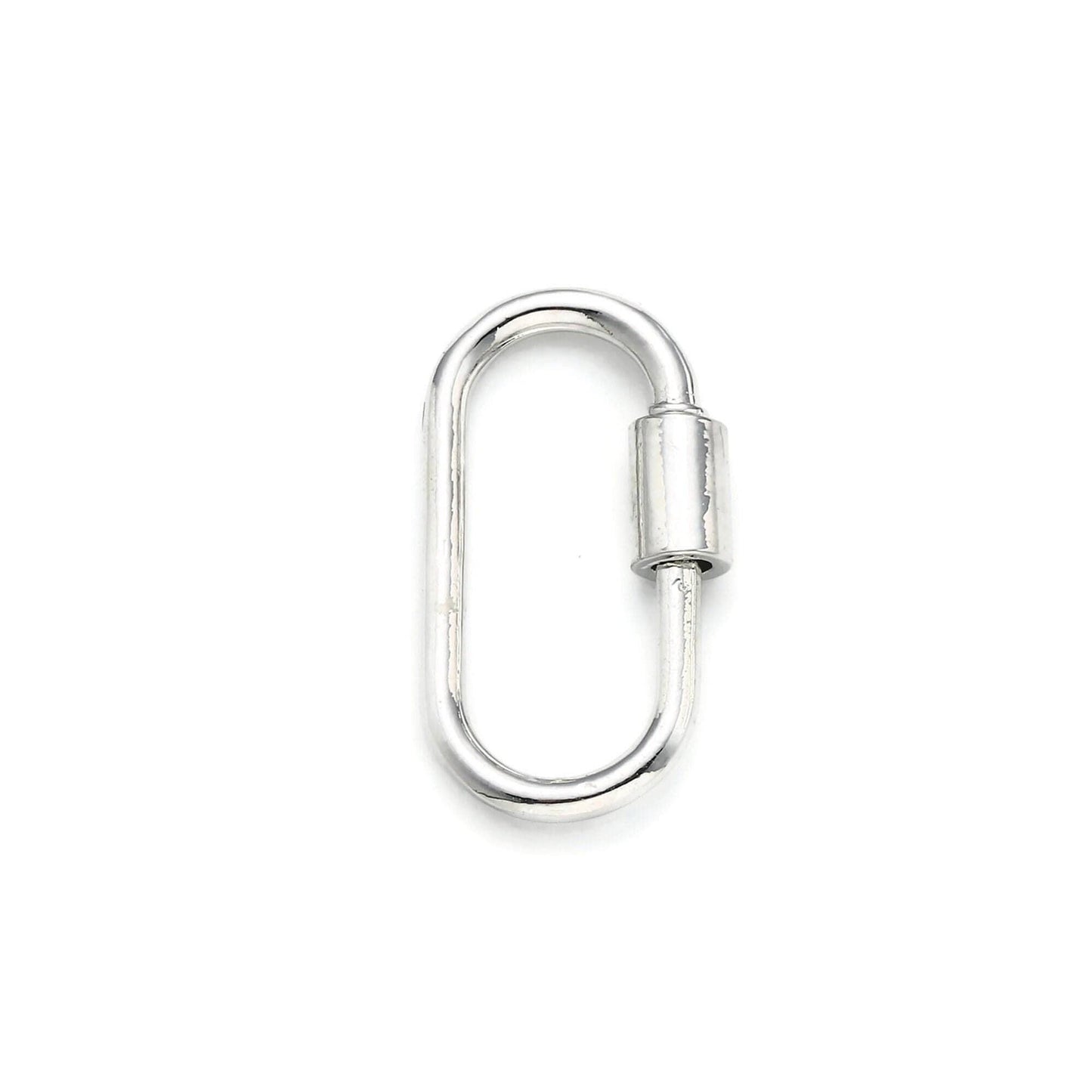 1pc carabiner screw clasp, screw clasp oval , interlocking oval clasp, oval shaped clasps, gold, silver, and rose gold color supp-127