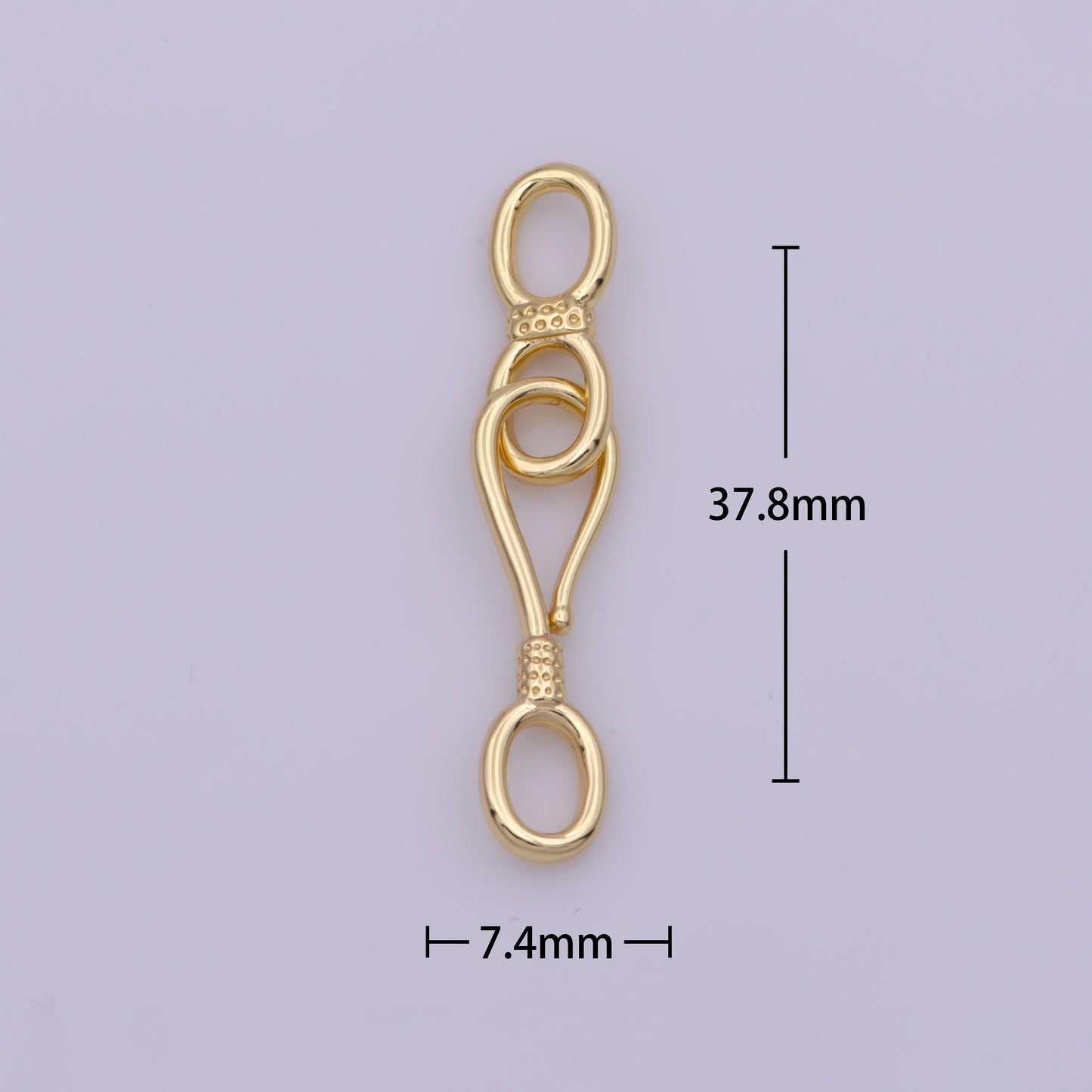 Gold filled link connector for bracelet end clasp diy fashion jewelry making supply | l-560
