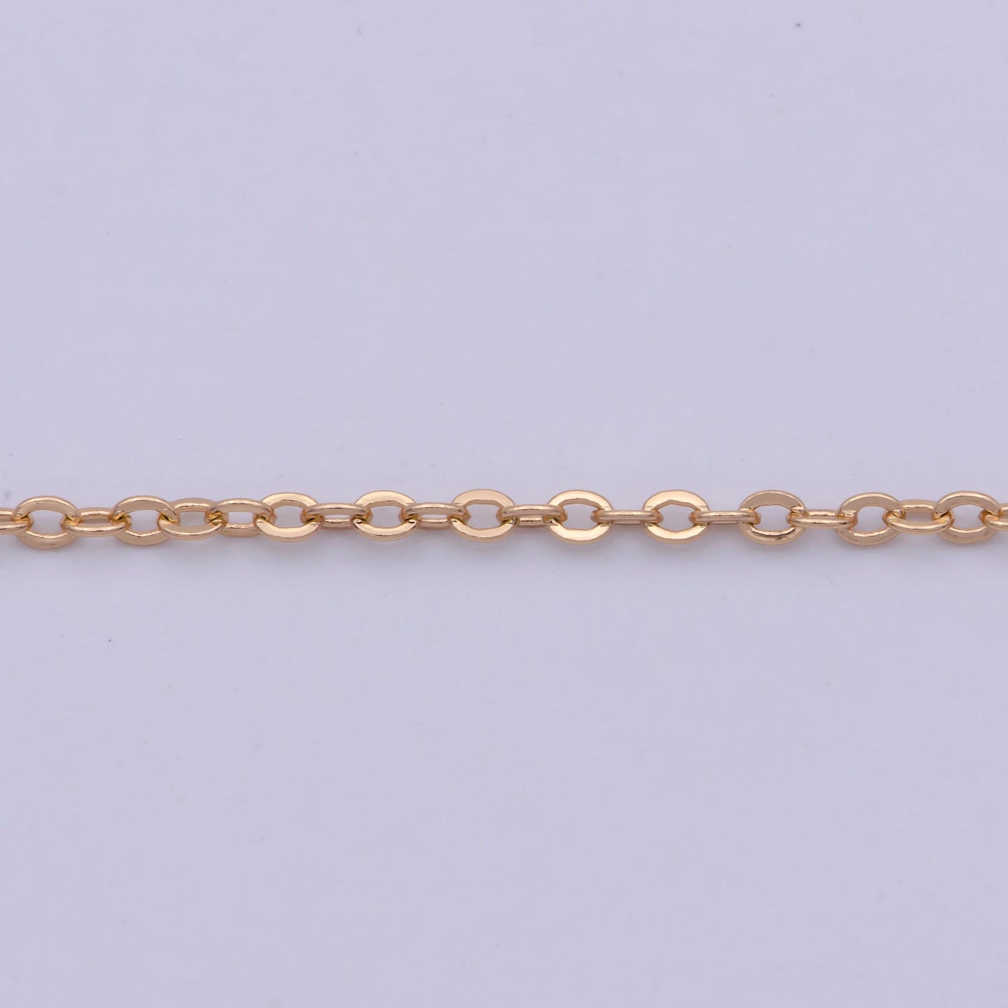 1pc 17.7'' ready to use gold thin rolo necklace chain, small round rolo chain dainty necklace, for pendant charm necklace, wa-480