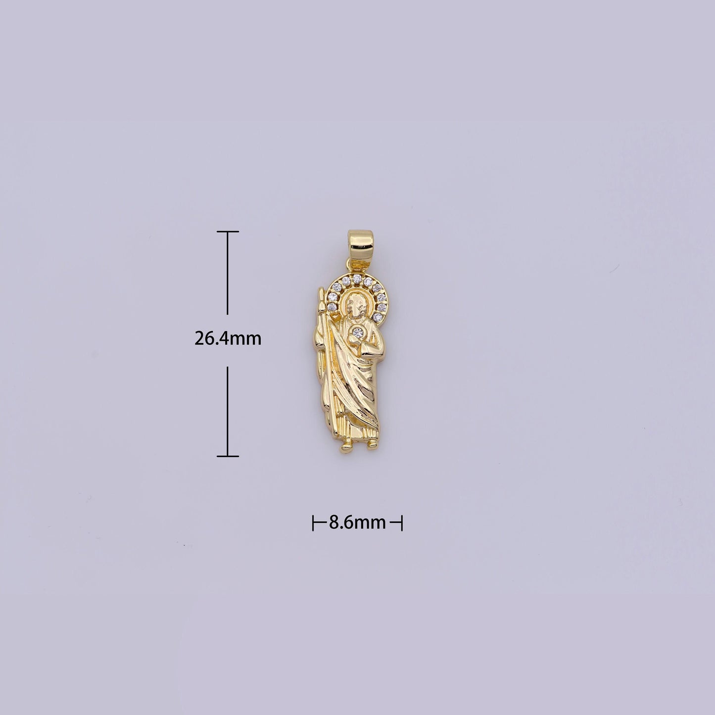14k gold filled st jude pendant san judas tadeo medalla charm medallion patron saint of hopeless cause rosary necklace jewelry supply,j-860