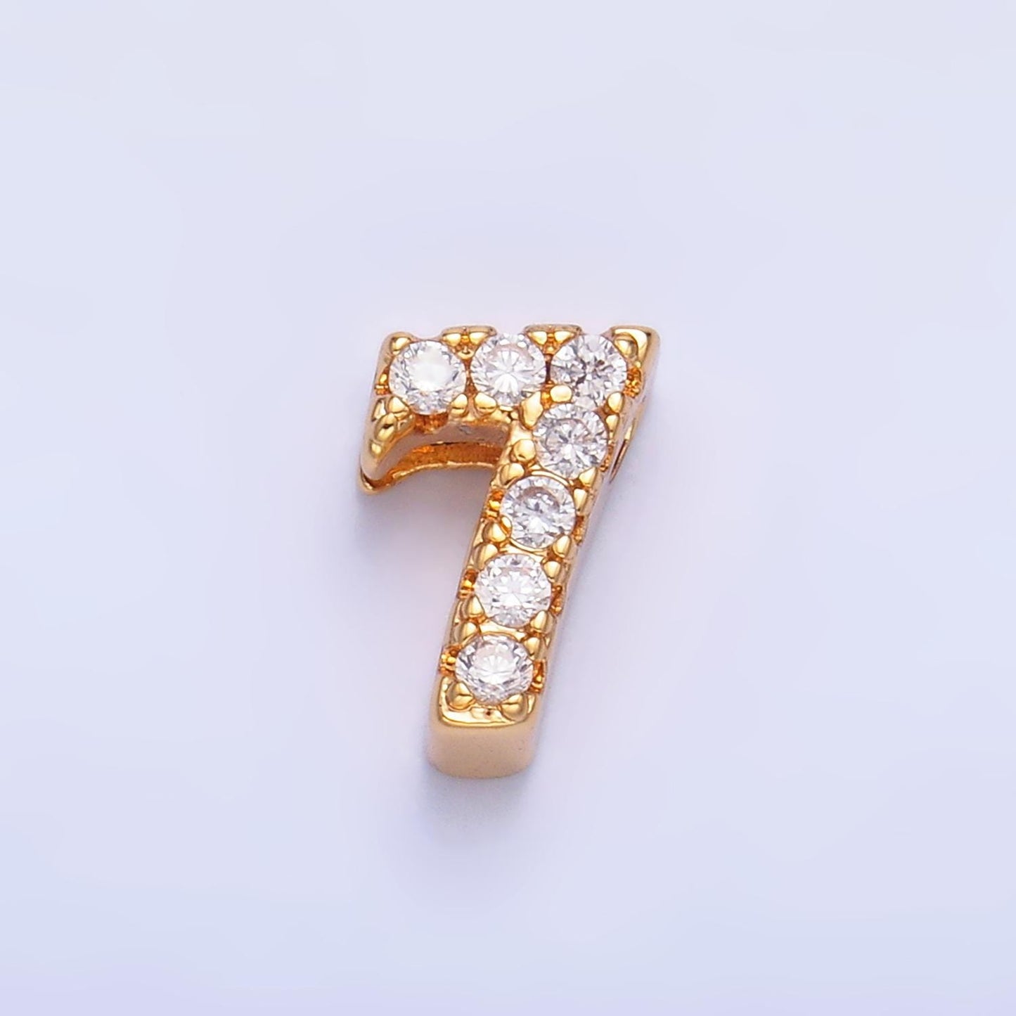 Gold Filled Number Bead charm Personalized Cubic Zirconia Number Bracelet Custom Year Age Varsity Necklace Bracelet for Jewelry Supply B291
