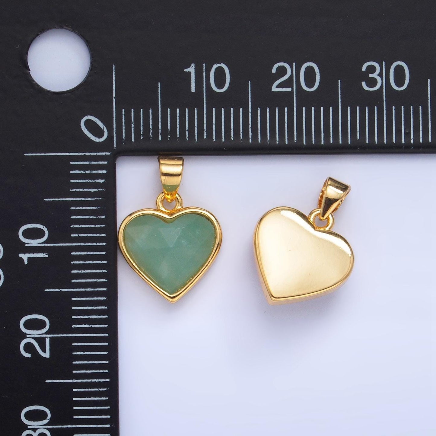 24k gold filled multifaceted amethyst, amazonite, malachite, blue lapis labradorite charm heart pendant | aa1027