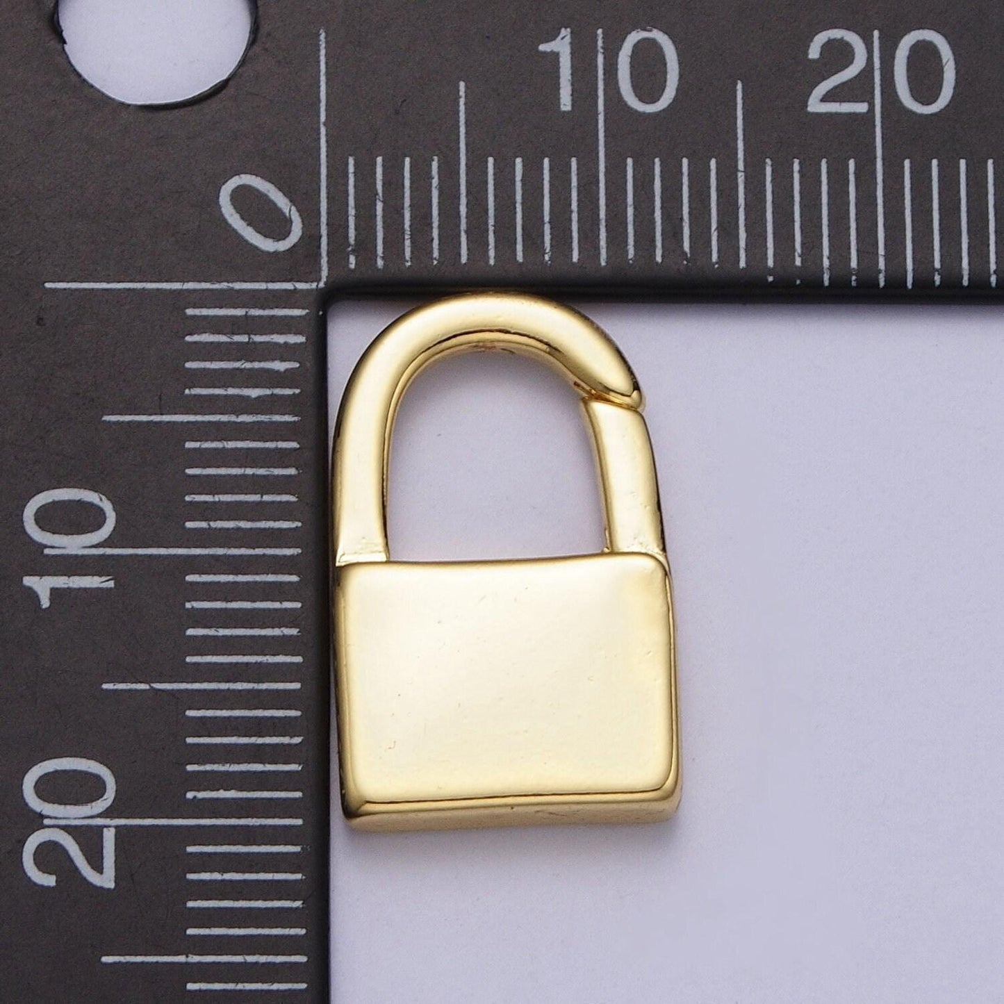 Padlock spring clasp, minimalistic gate clasp push gate ring clasp, spring gate lock charm supply | z037
