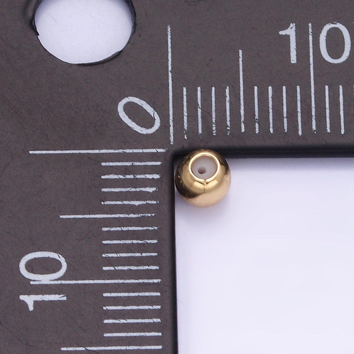1x 24k gold filled round safety rubber stopper bead spacer smart beads 4mm supplies l-597
