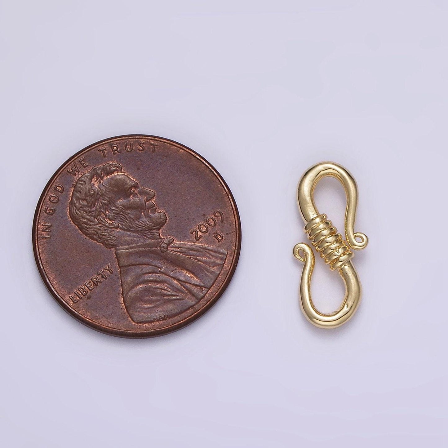 14k gold filled 15mm curved tied s-hook clasps closure jewelry supply findings | z-654