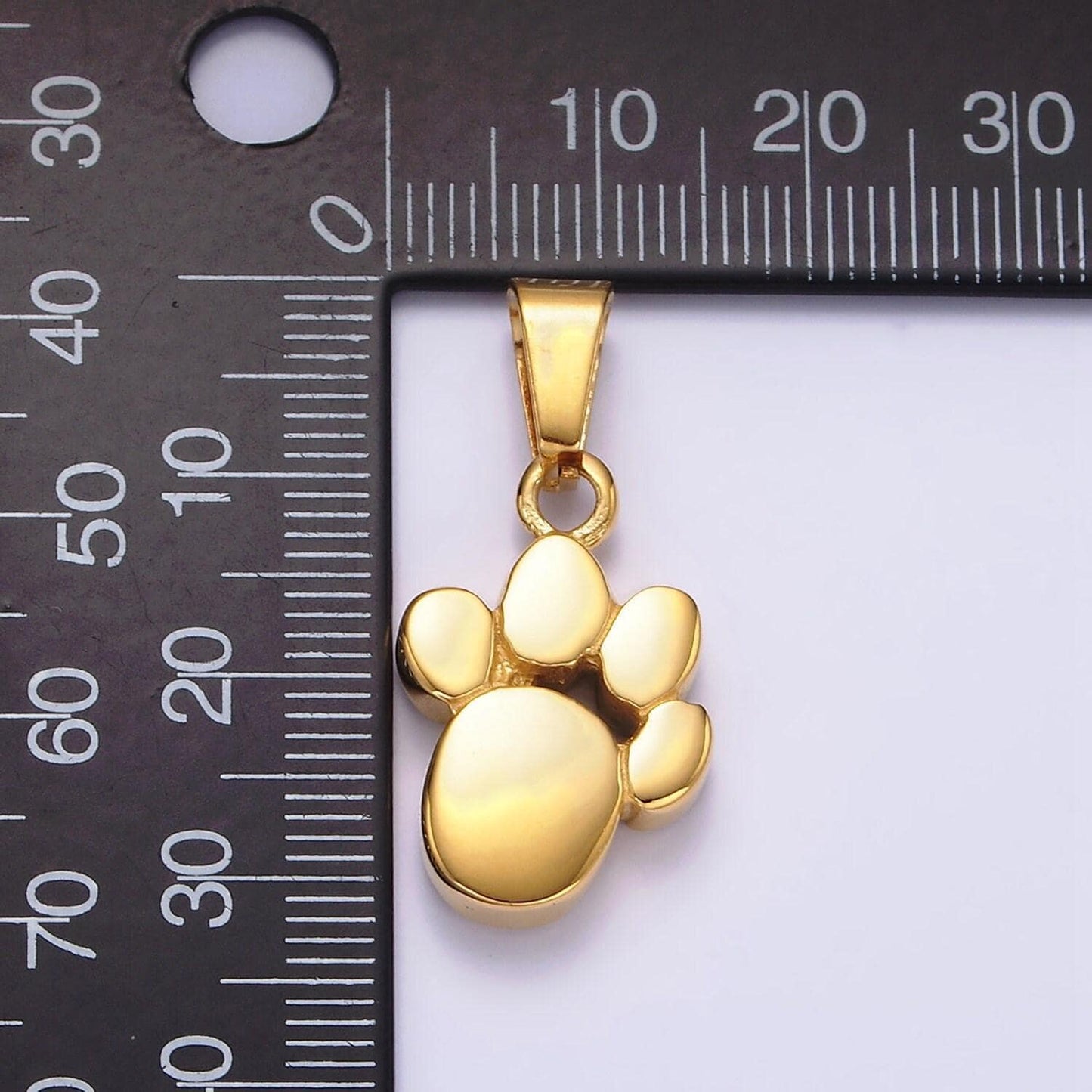 Gold dog paw charm pendant stainless steel bear paw pendant p785