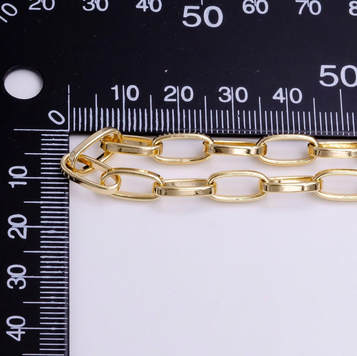 16k gold filled 6mm cable chunky statement unfinished chain for jewelry making | roll-1378