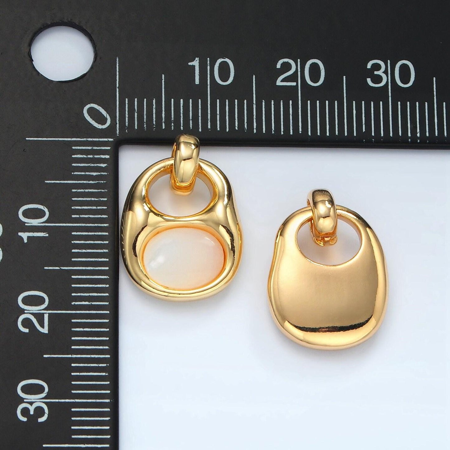Mini shell pearl soda pop pull charm gold filled can tab pendant charm d699