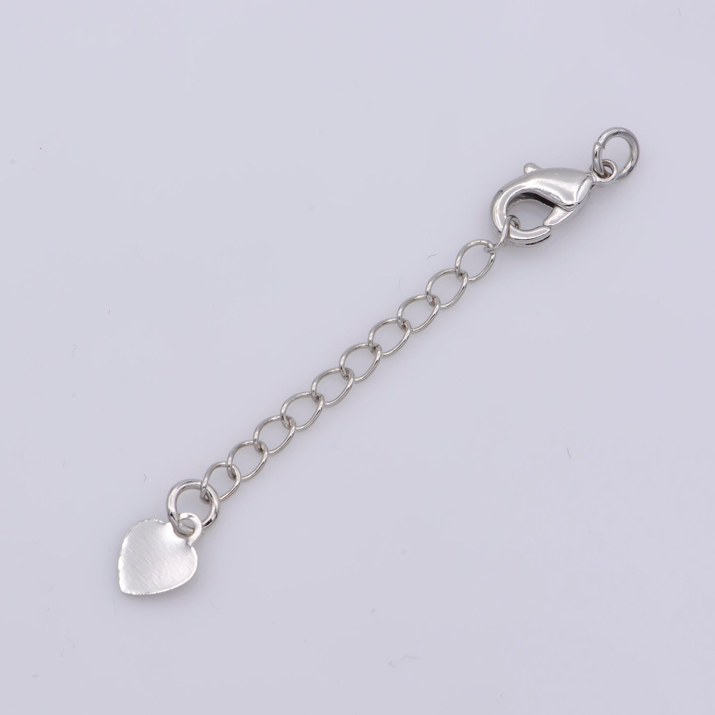 18k gold filled chain extender for necklace bracelet supply component findings extenders w/ heart charm + lobster clasp | l-467, l-468