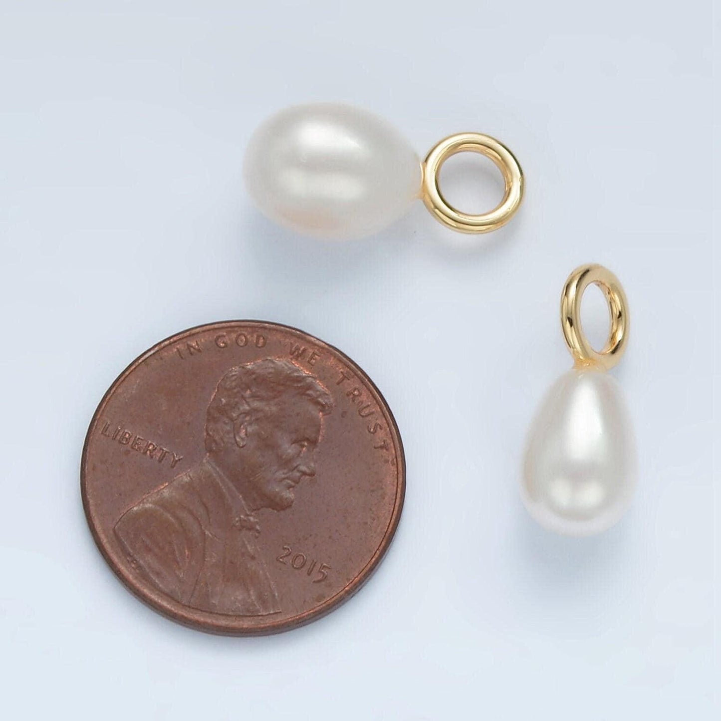 16mm freshwater pearl drop gold filled pendant | p-1867