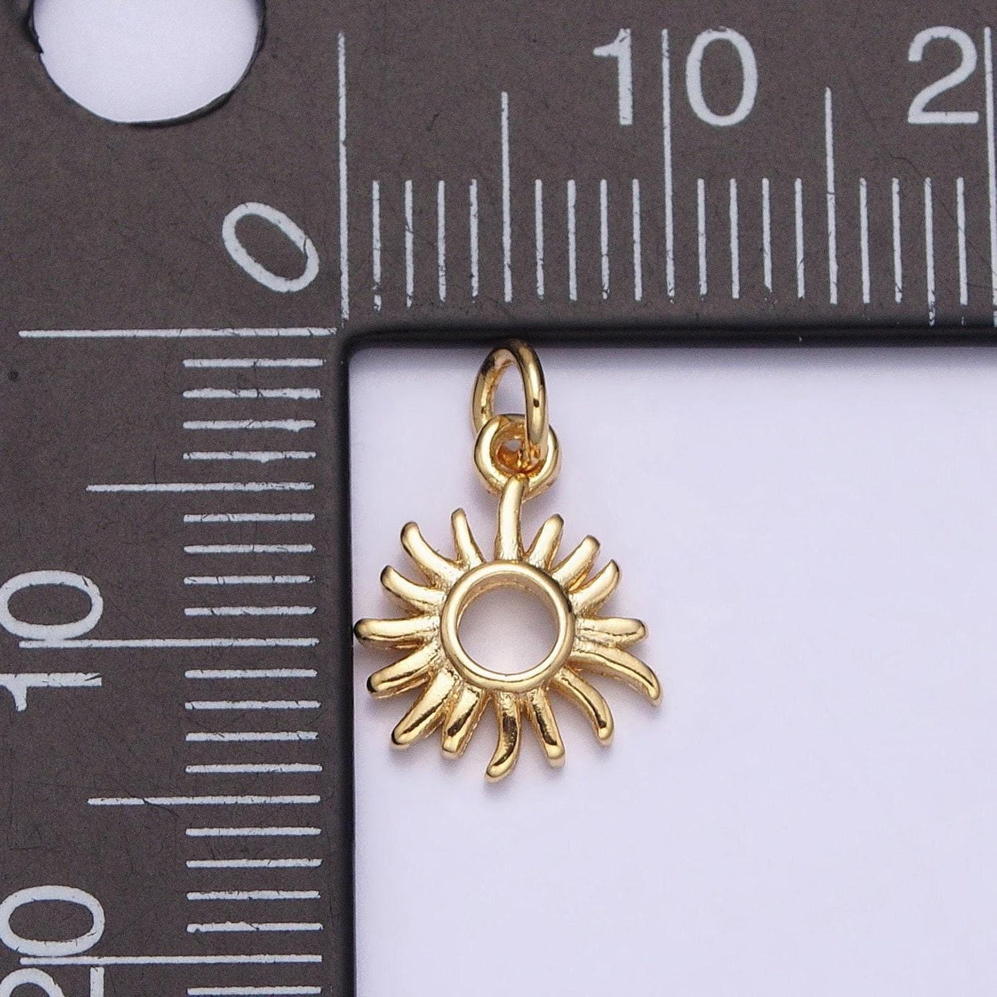 16k gold filled mini sun pendant sunburst celestial jewelry add-on charm | ac1149