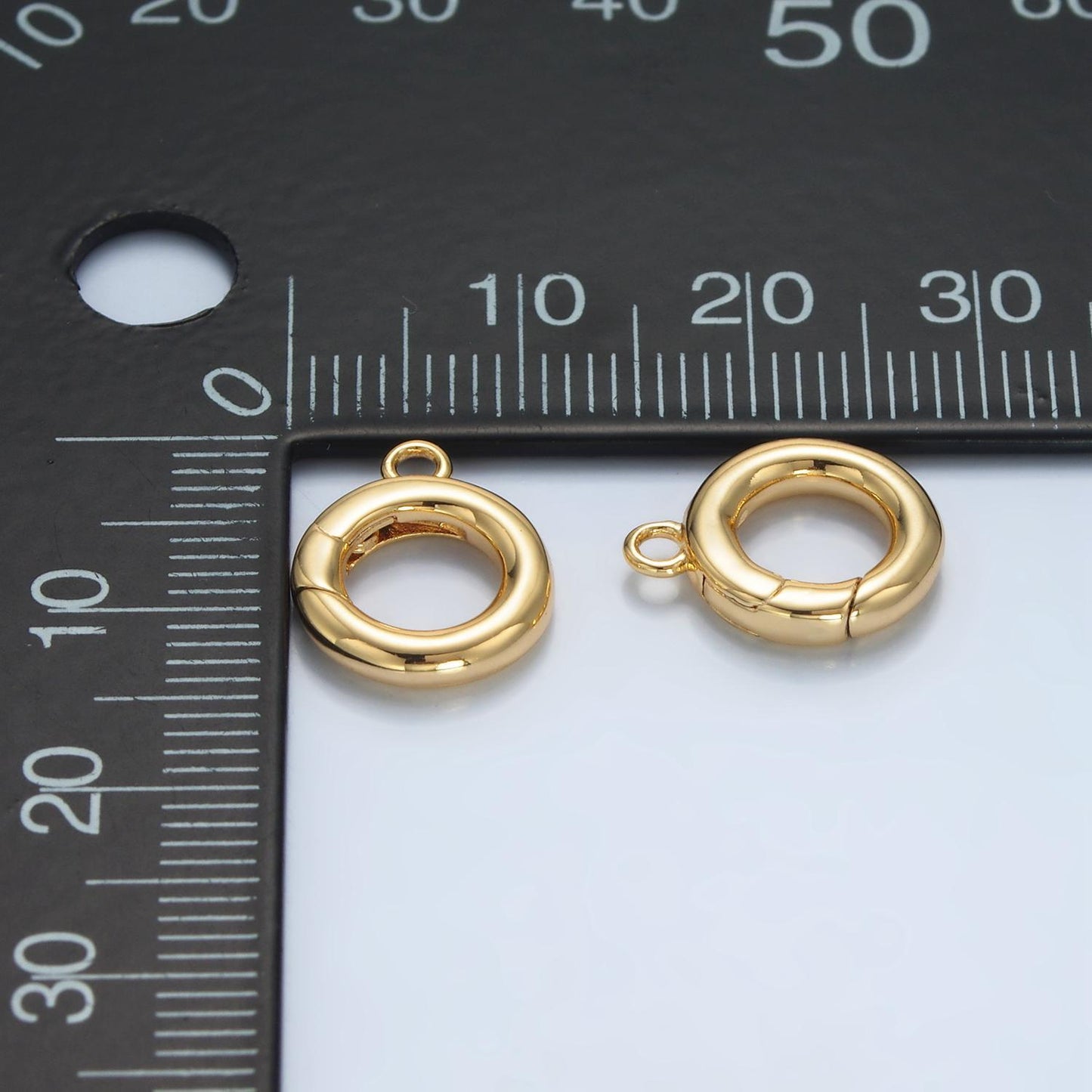 24k gold filled closed link clasp spring push gate for diy jewelry finding necklace charm supply z898