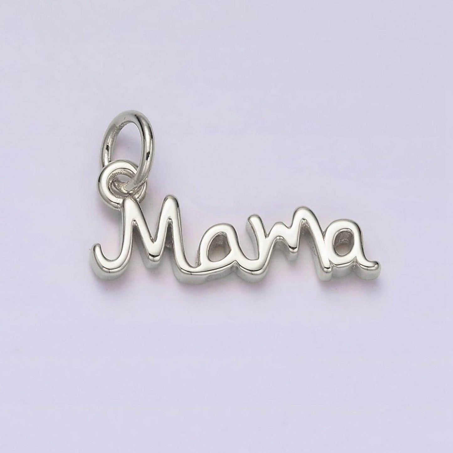 24k gold filled mama handwritten script sideway charm for bracelet necklace component add on charm | ac1420