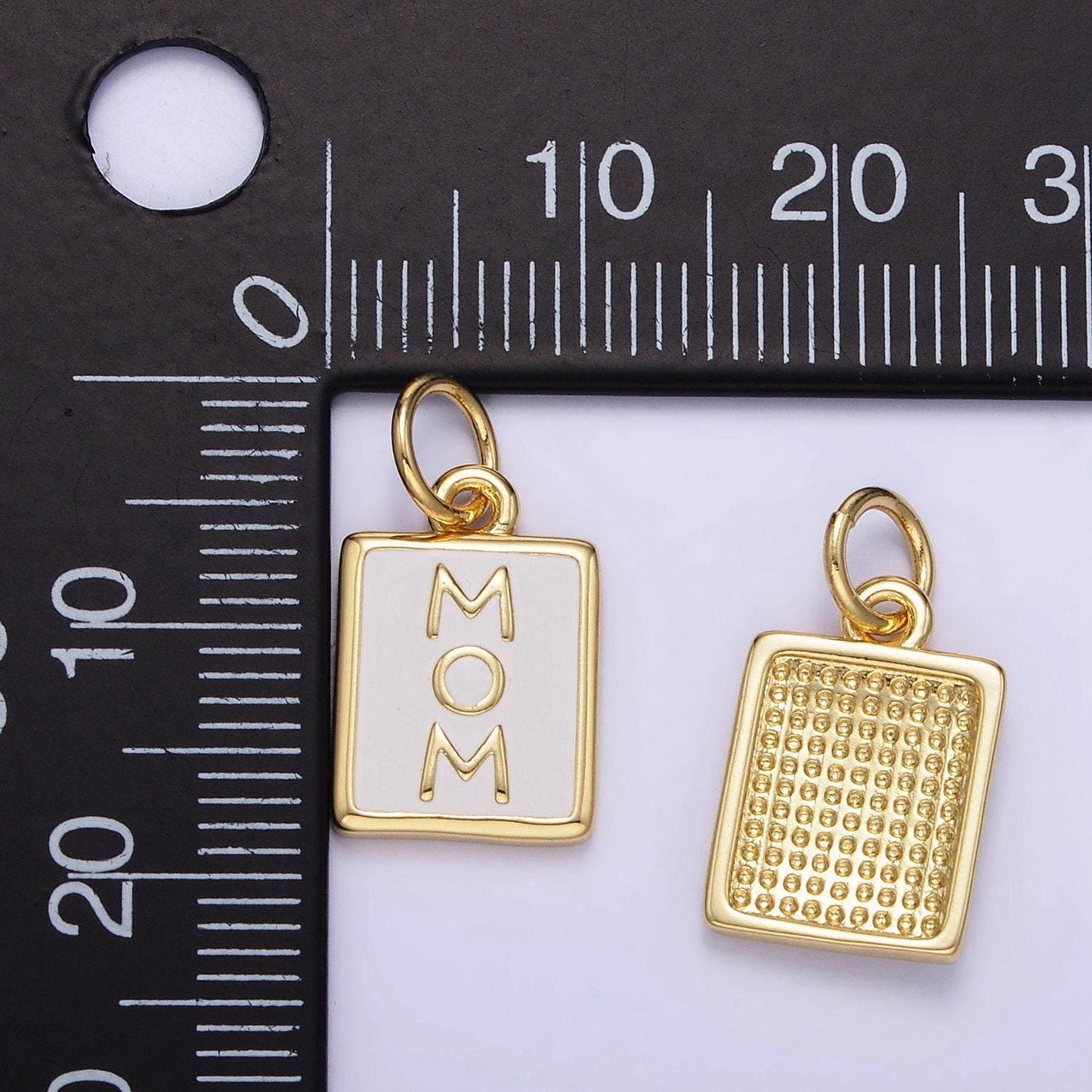 18k gold filled mama charm for bracelet necklace charm new mom tag pendant for diy wholesale jewelry supplies e356