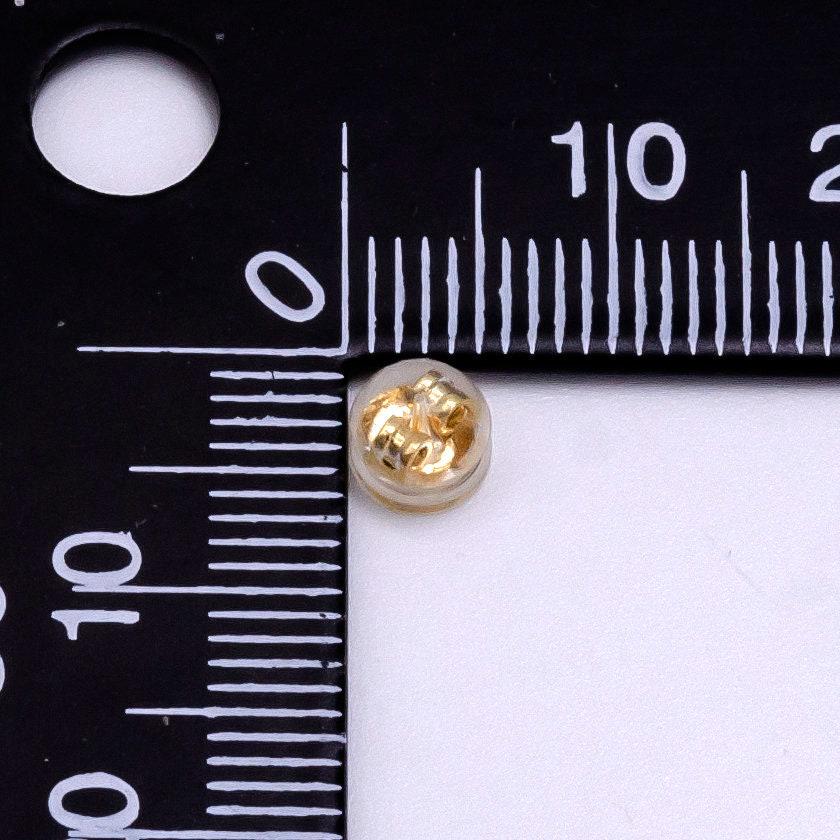 10 pair silicone backs earring stud back stoppers earring clutch padded mushroom safety grip backing hypoallergenic gold / silver tone z621