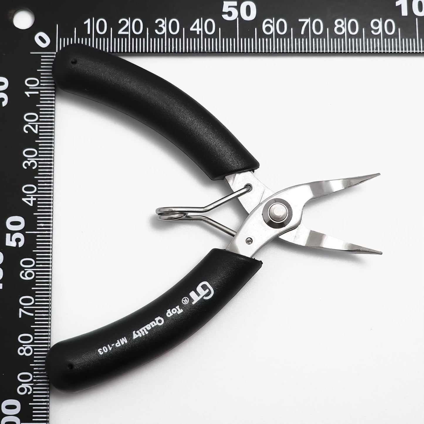 Bent Nose Pliers Jewelry Making Tools Black Ergonomic Grip Handles SP-031