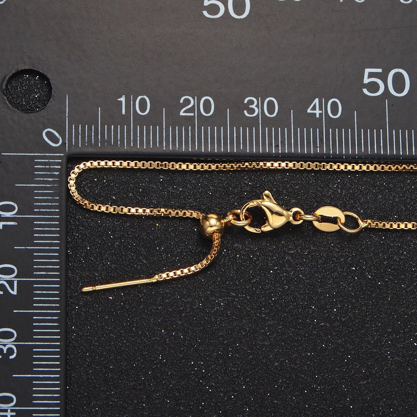 Dainty Box Chain adjustable necklace ready to wear 24k gold filled necklace dainty chain for jewelry making with pendant charm WA2643