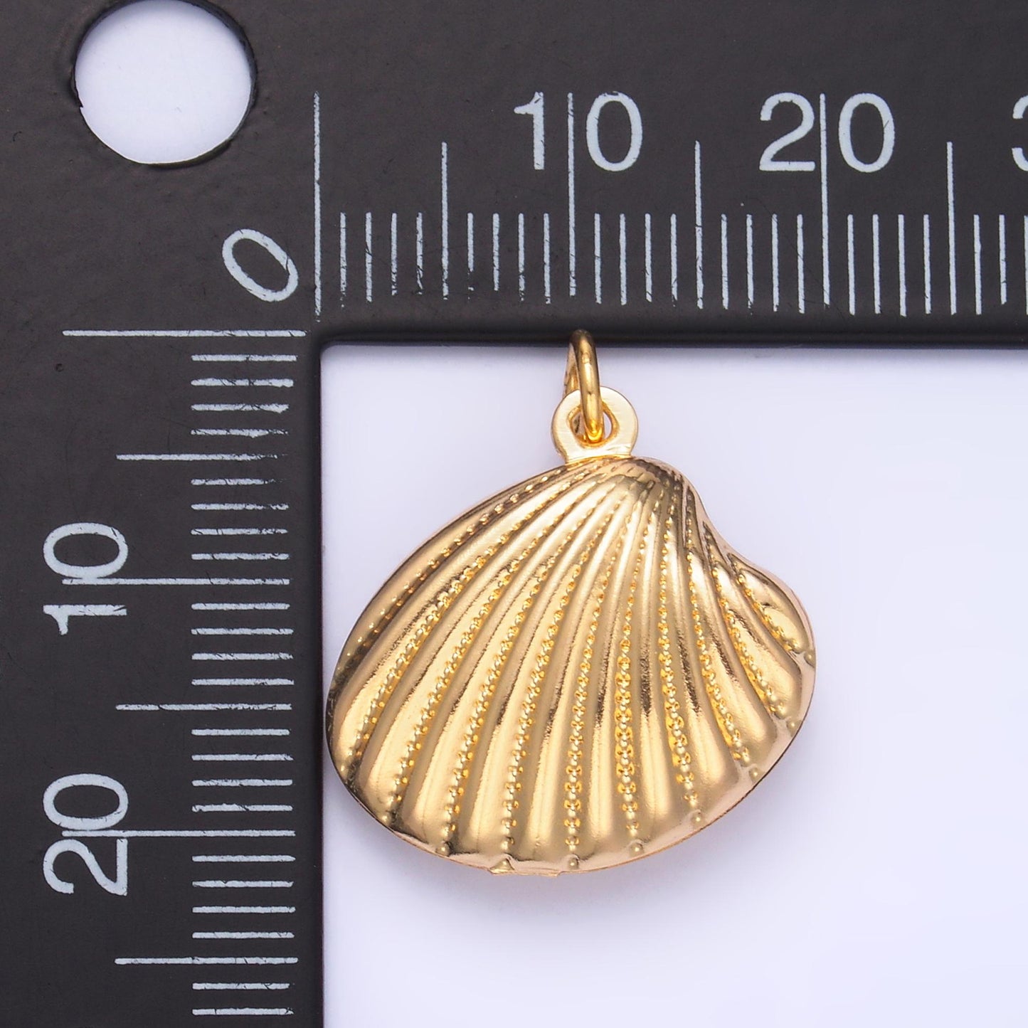 14k gold filled 19.2mm clam shell pendant for diy jewelry bracelet necklace earring charm under the sea inspired | ag-618