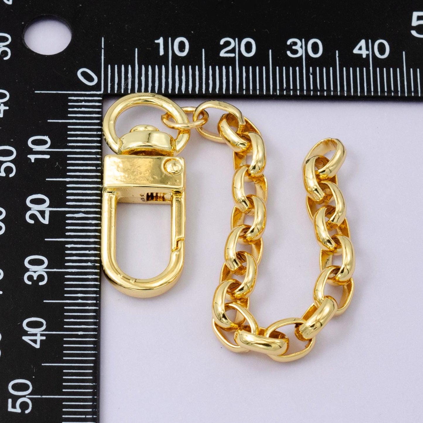 Bold 24k Gold Filled Rolo chain 5 inch for Bag Charm Supply DIY Supply for Purse Charm Jewelry Making WA-2749
