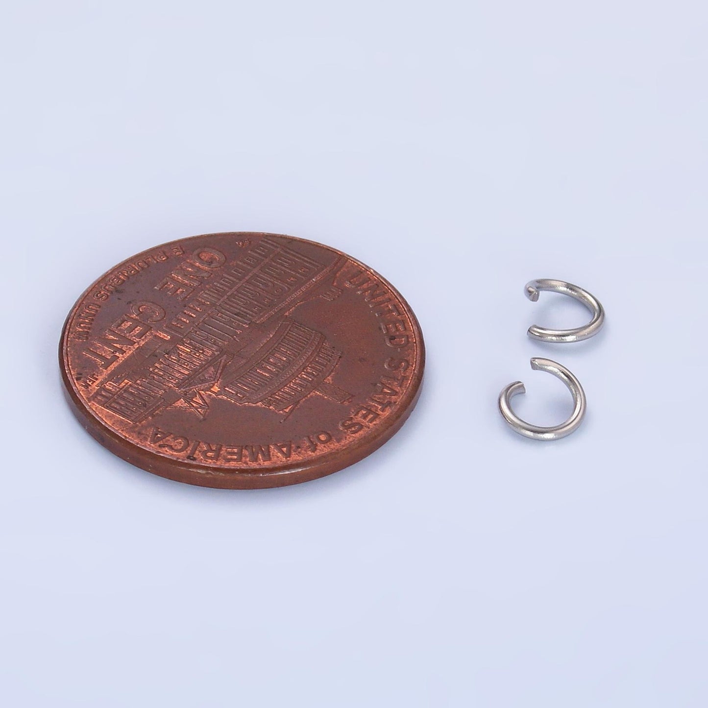 Stainless Steel 4.5mm x 0.7mm jump ring pack jewelry making findings supply in silver tone 22mm gauge ring | Z1013