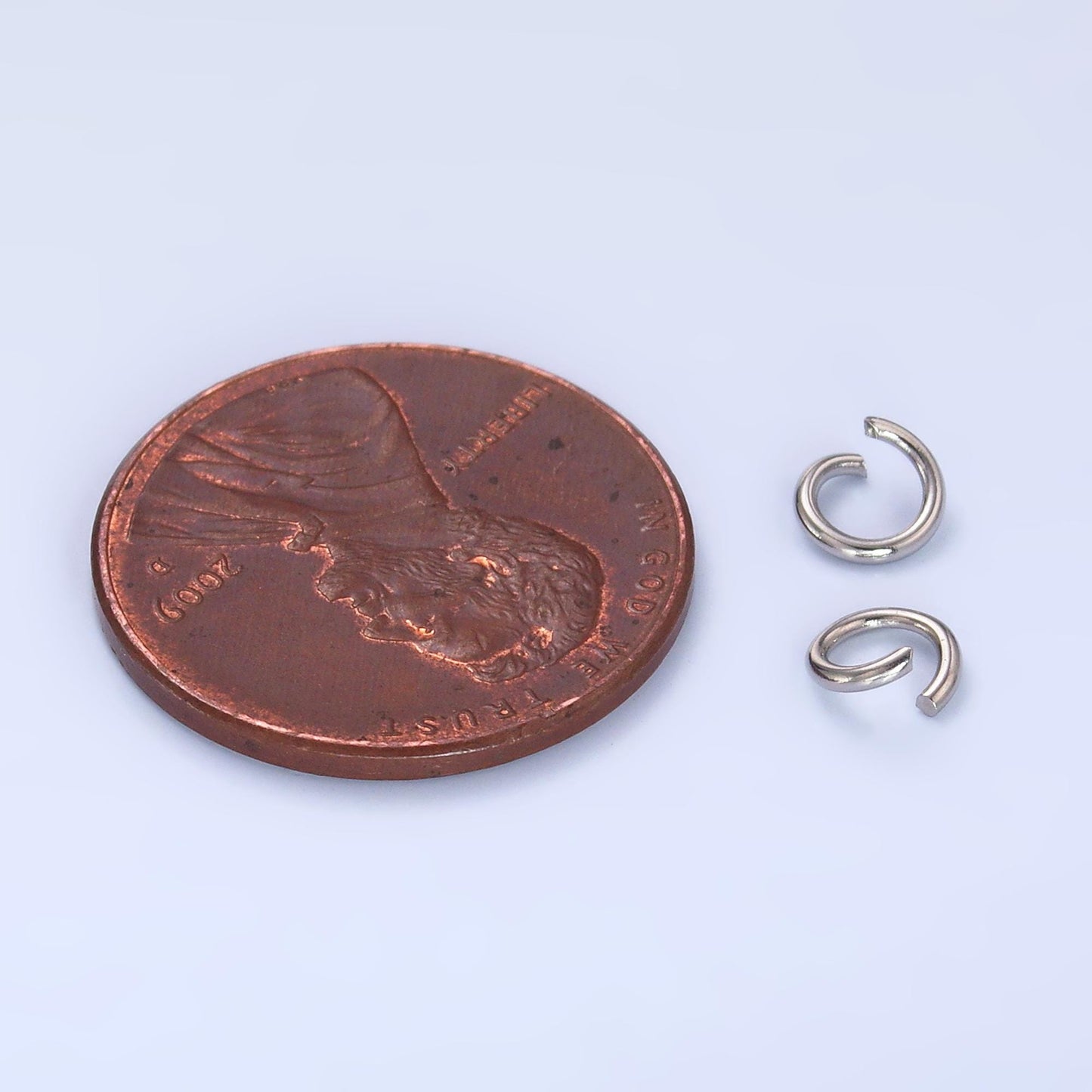 Stainless Steel 6mm x 1mm jump ring pack jewelry making findings supply in silver tone 18mm gauge ring | Z1015