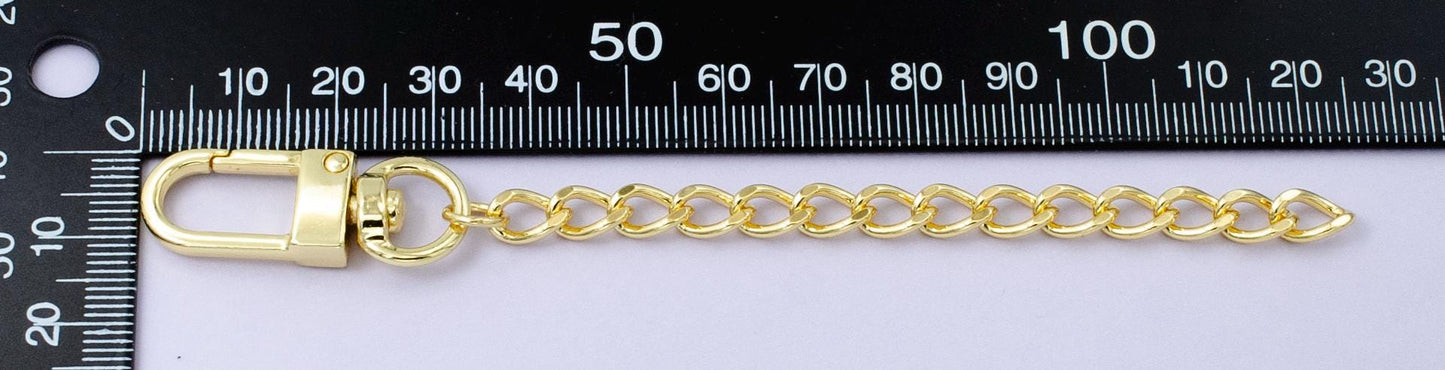 24k Gold Filled Cable chain 5 inch for Bag Charm Supply DIY Supply for Purse Charm Jewelry Making WA-2758