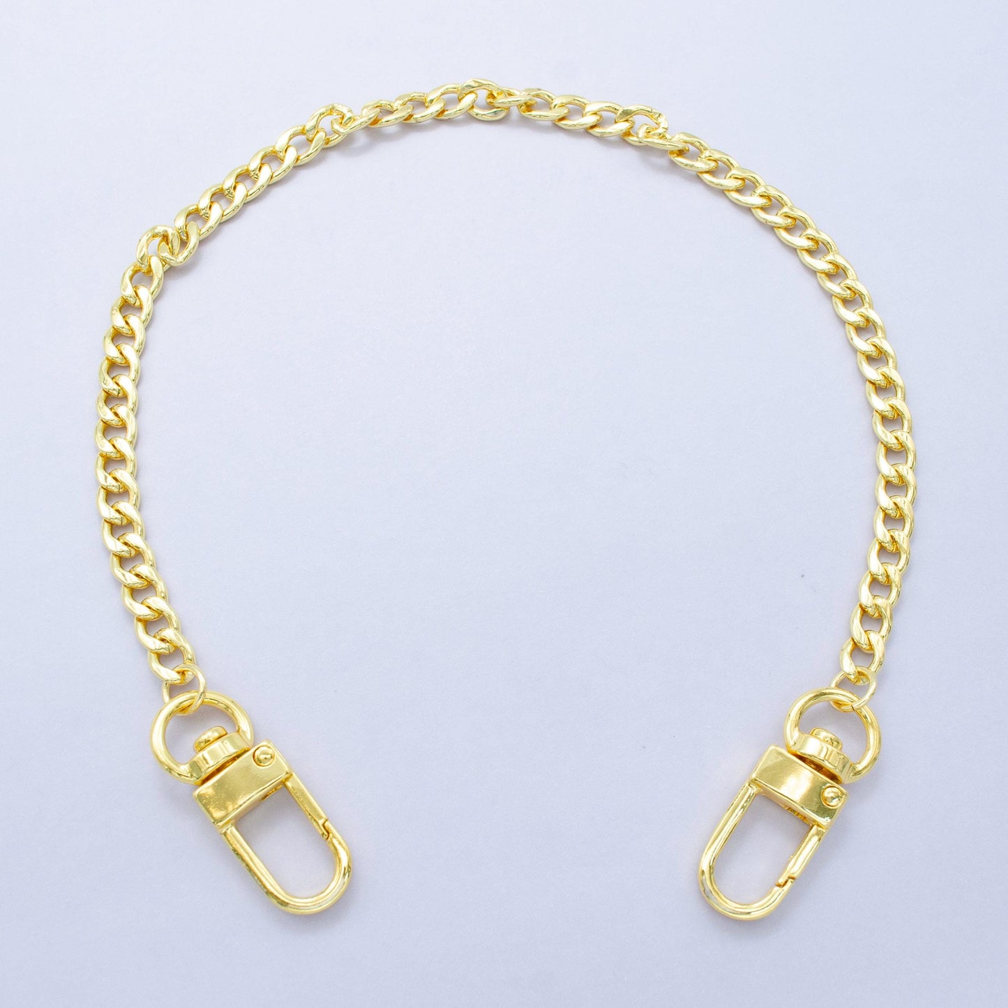 Long 24k Gold Filled Curb chain 11.5 inch for Party Bag Charm Supply DIY Supply for Tote Purse Charm Jewelry Making WA-2939