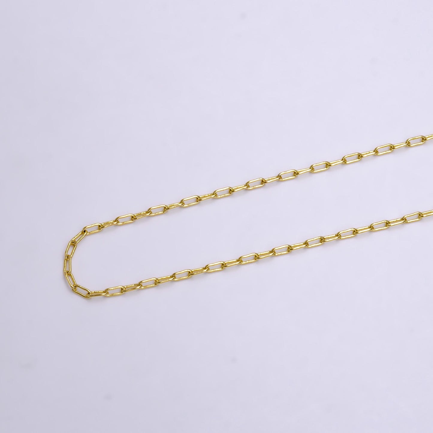 14K Gold Filled 2mm Paperclip 18 Inch, 16 Inch, 20 Inch Paperclip Choker Layering Chain Necklace | WA-2225 - WA-2227