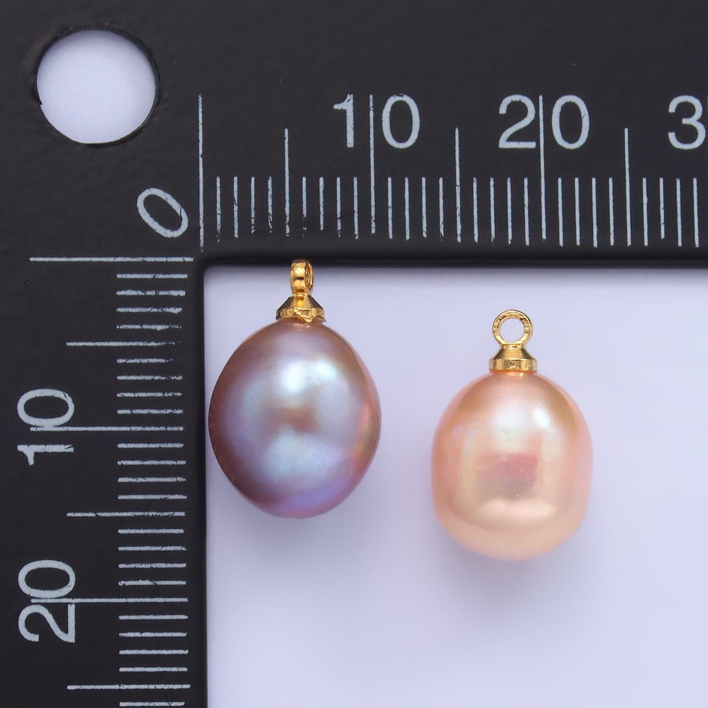 1x small fresh water pearl gold 9 mm real pearl mini charm minimalist bracelet necklace earring enhancer charm pendant P-1580