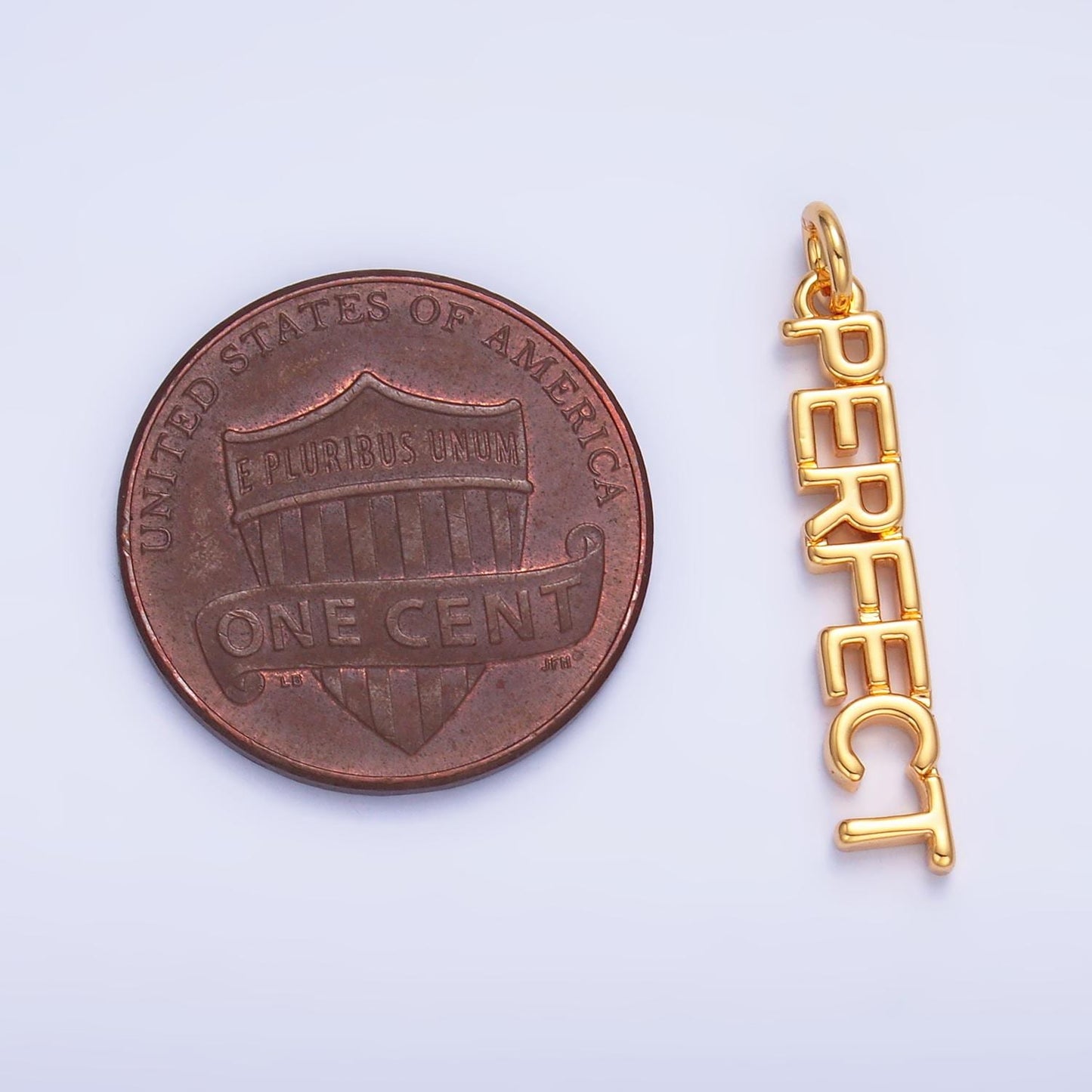 Dainty Gold Filled Perfect charm for bracelet necklace earring component diy jewelry making supply word charm minimalist jewelry W316