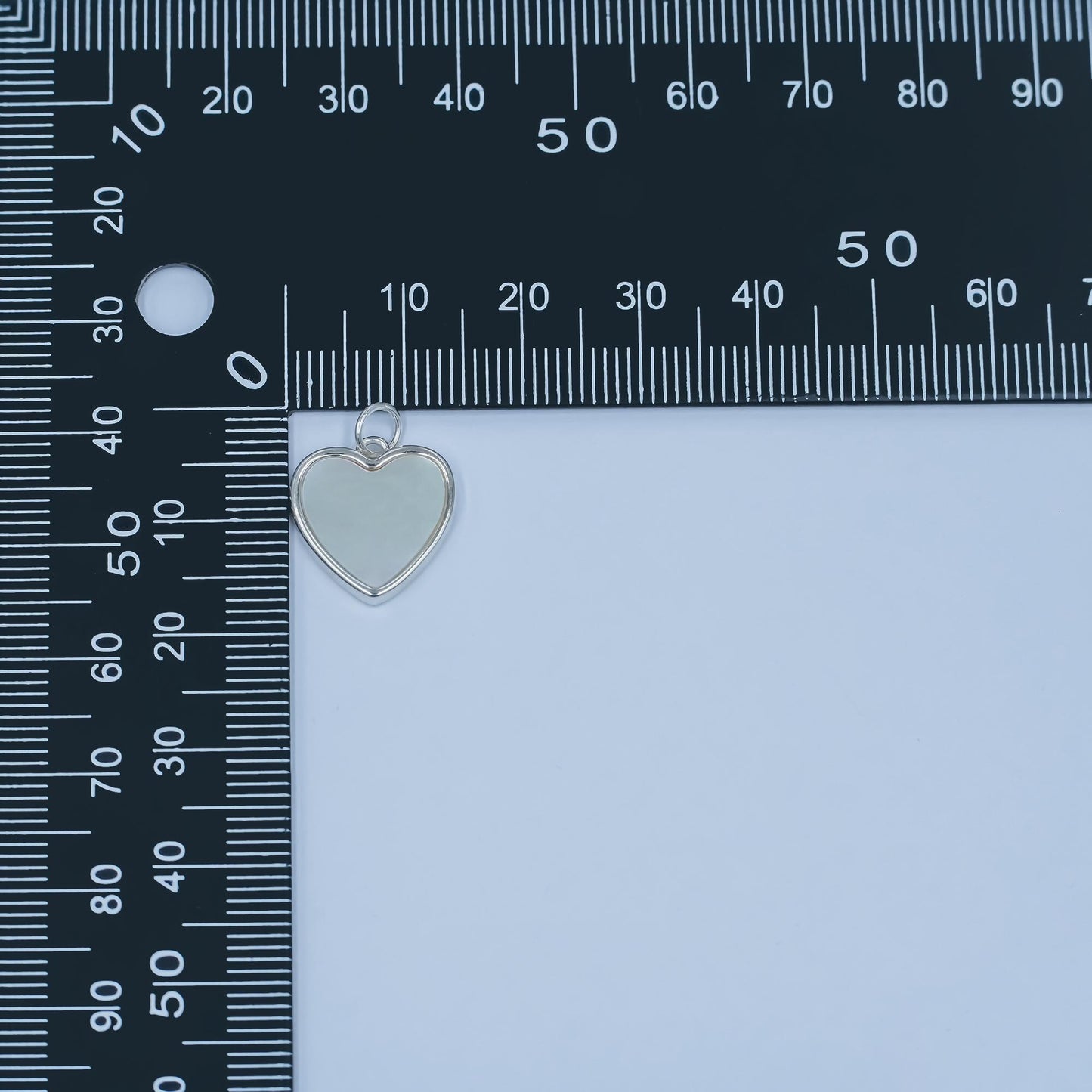 S925 Sterling Silver pearly white heart pendant shell pearl heart love charm | SL-641