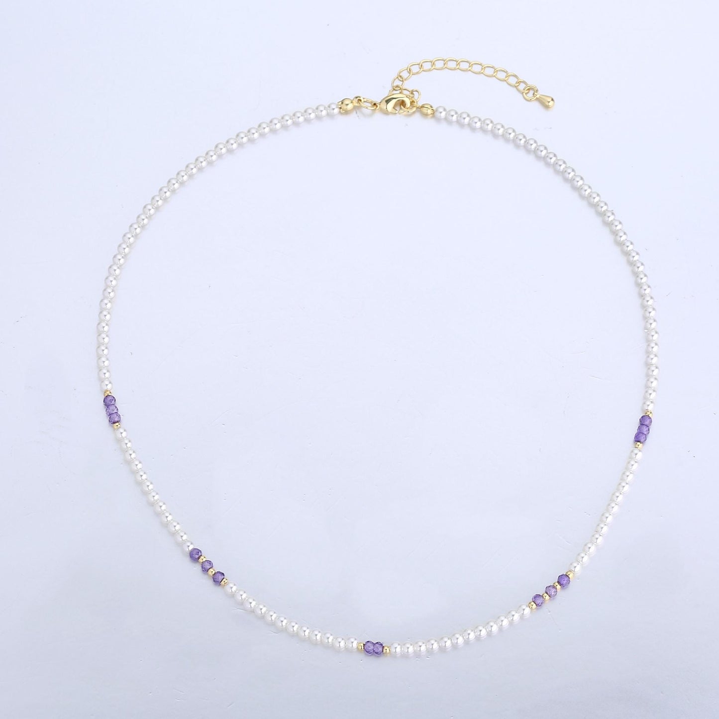 Handcrafted Dainty Beaded Necklace Gold Filled Layer Summer Necklace WA2957