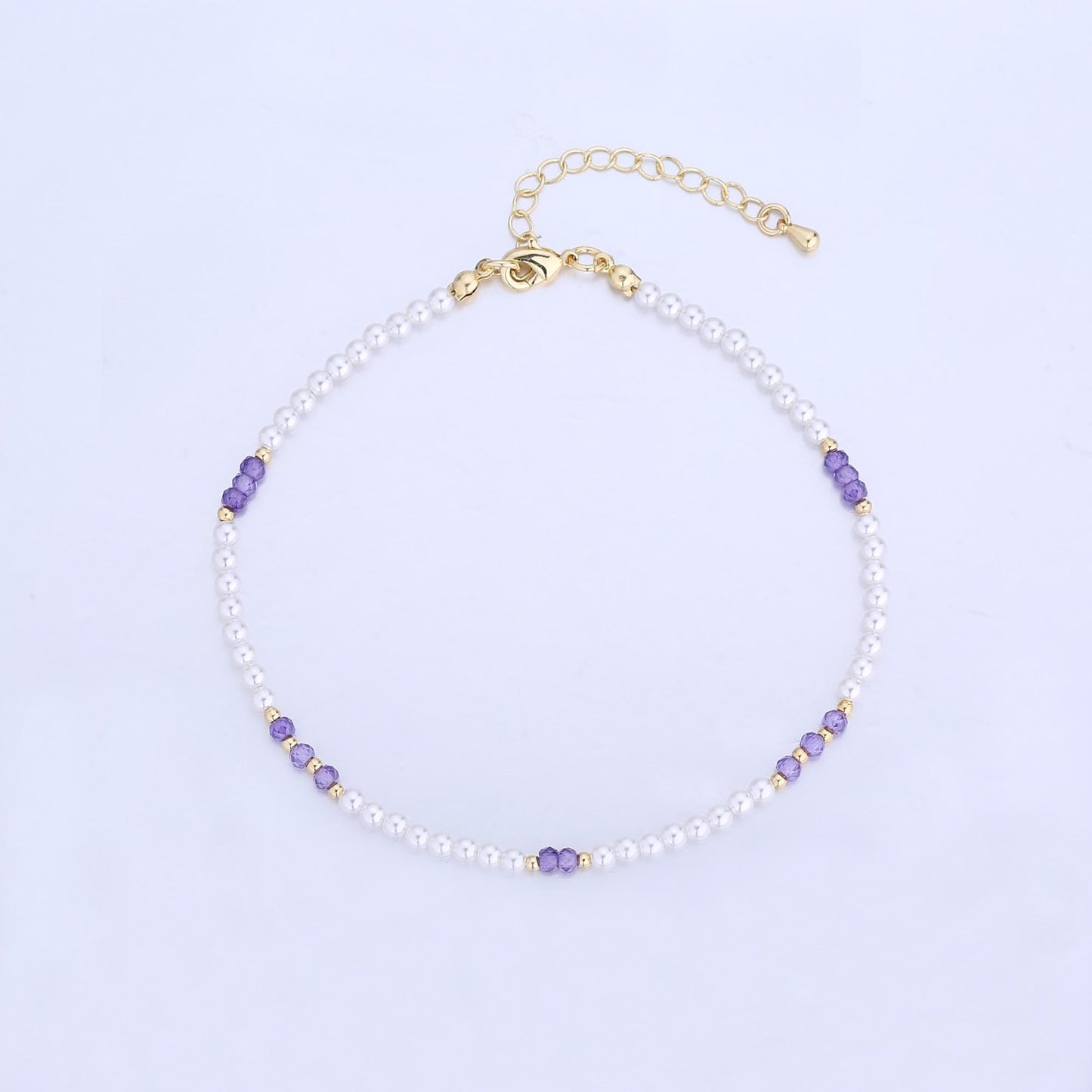 Handcrafted Beaded Anklets for Summer Jewelry Handmade Gift Idea 9 inch Long WA2947