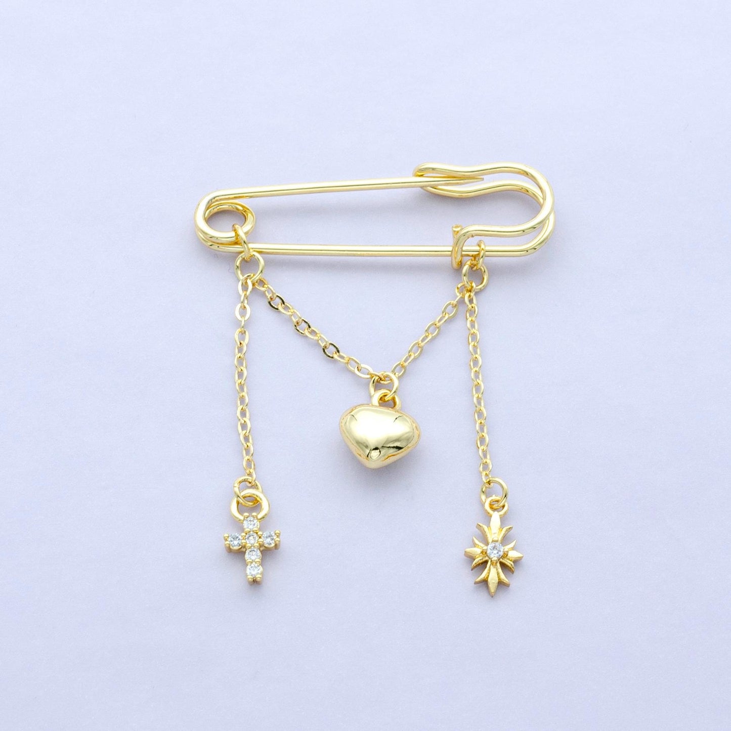 Supply for Safety Pin Brooch Charm Making for Bag Knit Shirt Purse Charm Pin Backpack Charm Jewelry Making Supply Trend WA3046